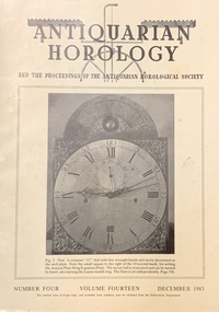 Antiquarian Horology Magazines 1983
