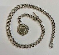Silver c1923 Silver Single Albert Pocket Watch Chain