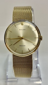 Immaculate Gents Rolex Precision 9k Gold Case and Bracelet Wristwatch