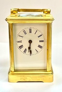 8 Day French Gilded Case Carriage Clock