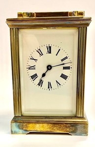 Modern Reproduction Brass 8 Day Carriage Clock