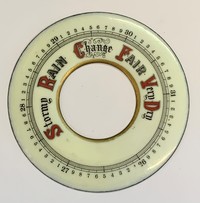 Antique Cream Enamel Barometer Dial 83mm