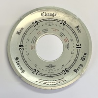 Shortland British Made Instrument Silvered Barometer Dial 101mm