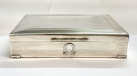 Pre Owned Electroplated  Silver Omega Watch Box